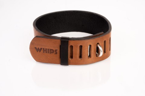 Obroża z kłódką brązowa S Primal Bond Whips