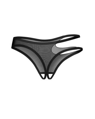 Stringi otwarte czarne Saturis S/M Obsessive