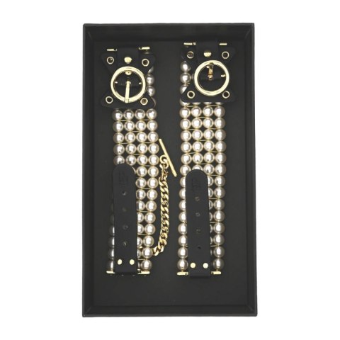 Kajdanki na kostki BDSM Ballroom Pearl Ankle Cuffs Guilty Pleasure