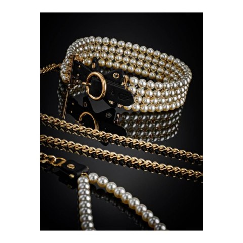 Obroża BDSM Luminious Pearl Leash And Collar Guilty Pleasure