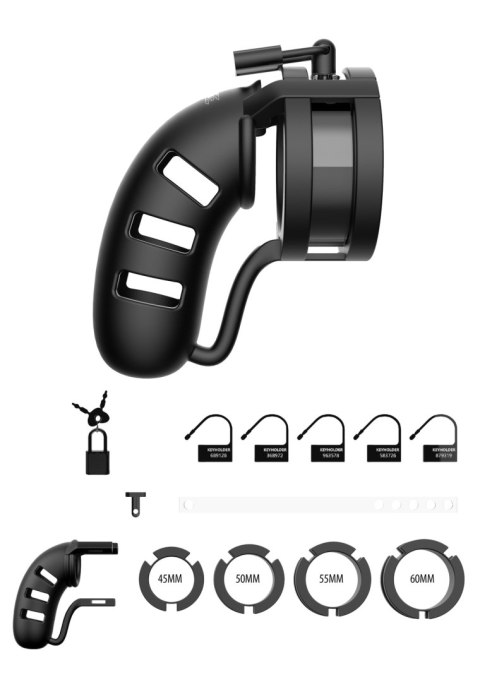 Silikonowy Pas Cnoty Z Paskiem Rozdzielającym Jądra Chastity Model 19 Silicone Cage Ballsplitter Black ManCage