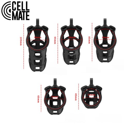 Pas cnoty Guardian Chastity Cage Black Size 0 CELLMATE