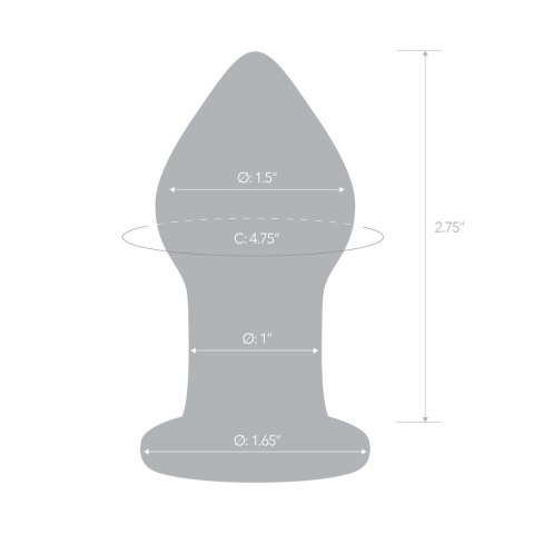 Szklany Korek Analny Amethyst Rain S Butt Plug Glas