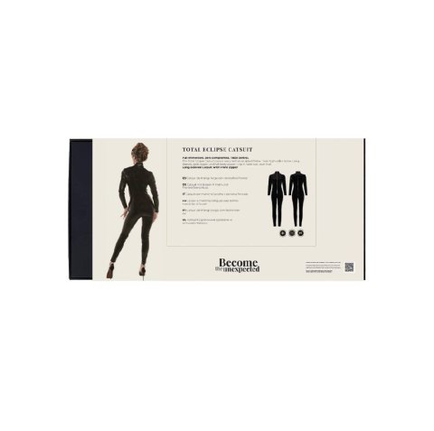 Kombinezon Total Eclipse Catsuit Black XL Guilty Pleasure