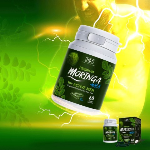 Suplement dla mężczyzn Premium Moringa Active Men Caps 60 Stk. Hot