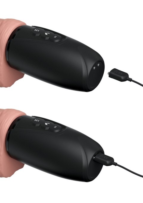 Wibrator z funkcją grzania i pchnięć Triple Threat King Cock Plus