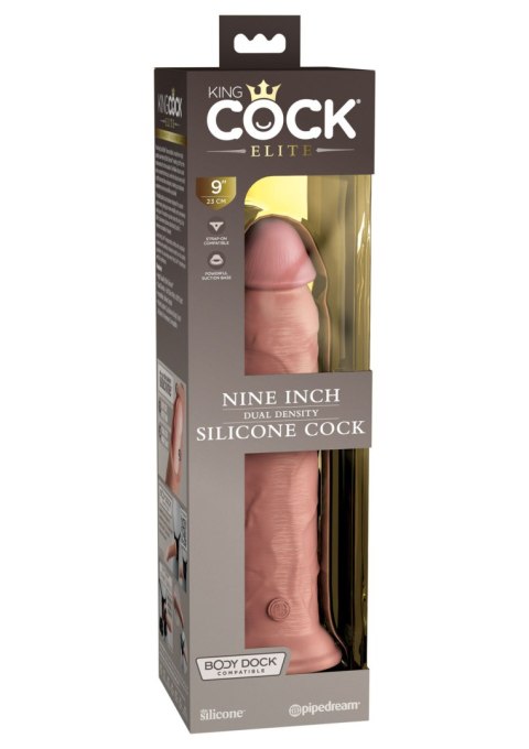 Miękkie Silikonowe Dildo Z Twardszym Rdzeniem 9 Inch Dual Density Silicone Cock Light King Cock