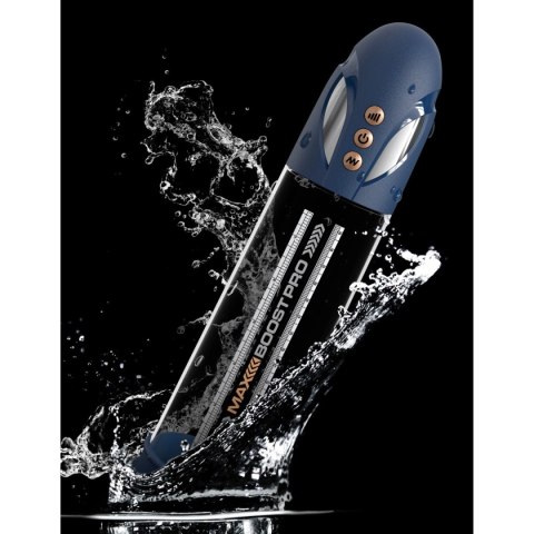 Pompka do penisa Max Boost Pro Flow - Blue/Clear Pump Worx