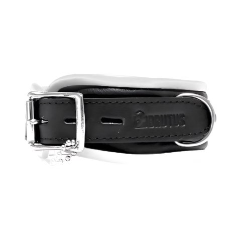 BRUTUS Leather Collar Black/White