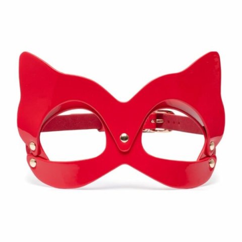 Maska na oczy High Gloss Cat Mask Red/Gold Kinky Diva