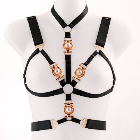 Otwarty biustonosz POMPEIA I Cupless Harness Cage Bra Kinky Diva