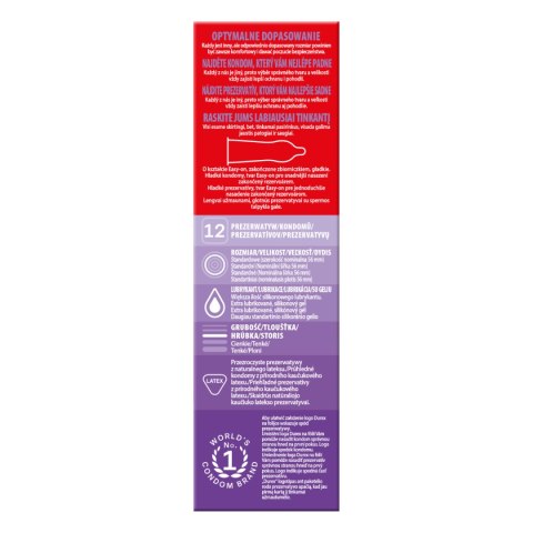 Prezerwatywy Lateksowe Cieńsze Z Dodatkowym Żelem Fetherlite Elite 12 Szt. Durex