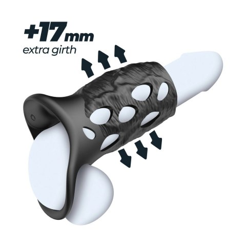 Crushious Batiatus model z wibracjami, silikonowy pierścień czarny 12 cm