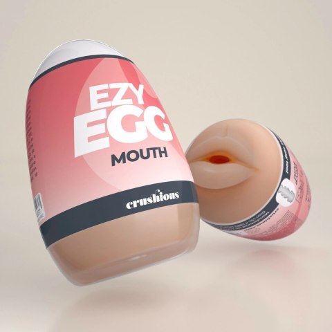 Crushious Ezy Egg Mouth Red - elastyczna maszyna intymna TPE ABS