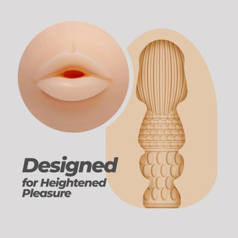 Crushious Ezy Egg Mouth Red - elastyczna maszyna intymna TPE ABS