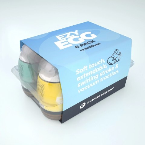 Crushious Ezy Egg Zestaw 6 modeli wielokolorowych - elastyczne akcesoria