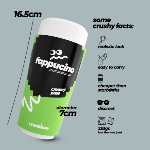 Crushious Fappucino Creamy Puss Zielona maszyna intymna w kubku TPE