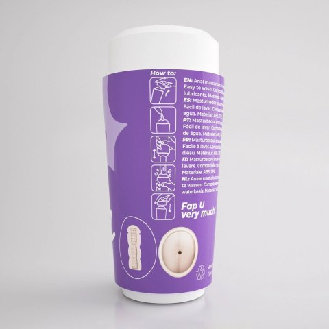 Crushious Fappucino Hot Buns Purple - model anatomiczny z teksturowanym wnętrzem