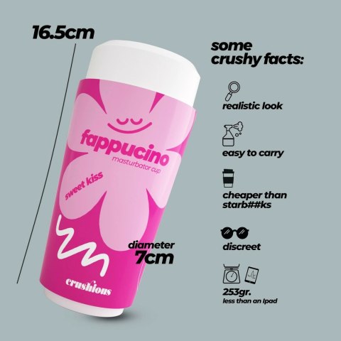 Crushious Fappucino Sweet Kiss Rożowy kubek z systemem ustnym TPE ABS