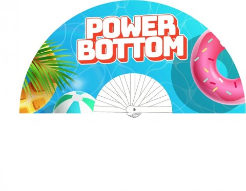 Power Bottom Fan 64 cm Multicolor - Wachlarz dekoracyjny z poliestru