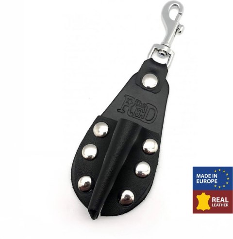 Red Leather Skorzany Uchwyt na Butelkę 10 ml Czarny - Small Aroma Holder