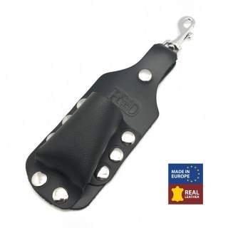 Red Leather Skorzany Uchwyt na Butelkę 24/30 ml Czarny Duży