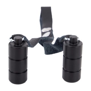 Red Leather Skorzany rozciągacz z obciążeniem 2x100g czarny, roślinnie garbowany