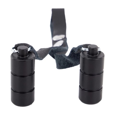 Red Leather Skorzany rozciągacz z obciążeniem 2x100g czarny, roślinnie garbowany