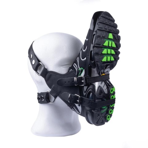 Red Leather Sniff My Sneaker Skorzana Maskownica Czarna - Regulowane Paski, Europejska Skora