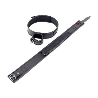 Red Leather skorzany system pasow udowych i nadgarstkowych czarny