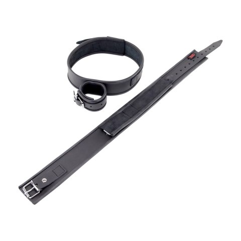 Red Leather skorzany system pasow udowych i nadgarstkowych czarny