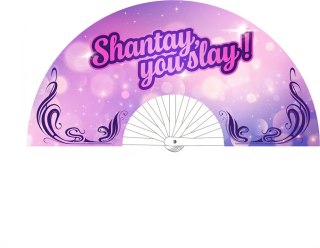 Shantay You Slay - Wachlarz dekoracyjny 64 cm fioletowy
