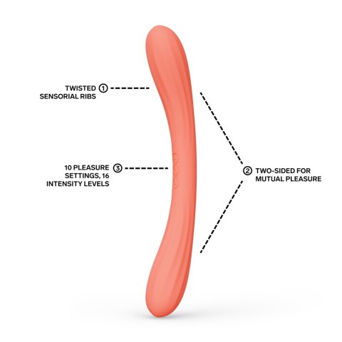 Dwustronny wibrator Boomerang Coral Red LELO