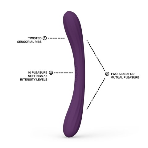 Dwustronny wibrator Boomerang Purple LELO