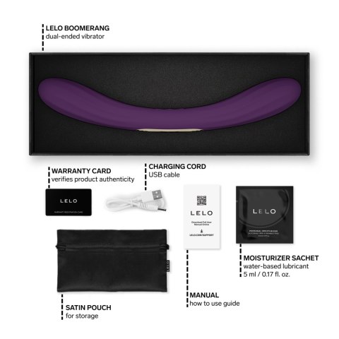 Dwustronny wibrator Boomerang Purple LELO