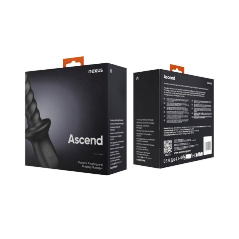 Masażer analny Ascend Thrusting & Rotating Massager Black Nexus
