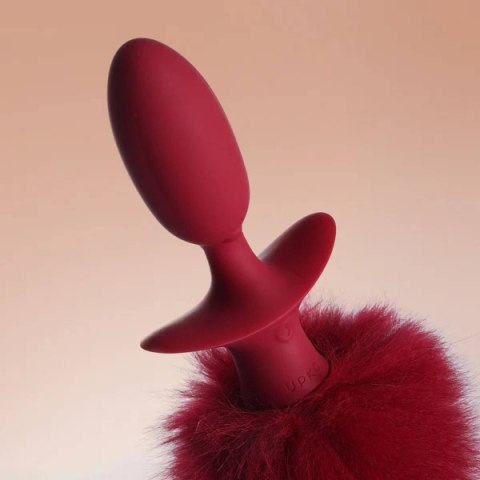 Korek analny Swinging&Vibrating Anal Plug With Fox Fur Tail Red Upko