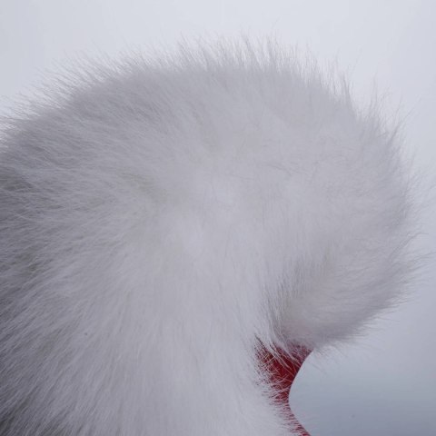 Korek analny Swinging&Vibrating Anal Plug With Fox Fur Tail White Upko