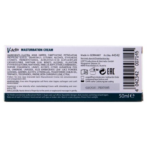 Krem do masturbacji V-Activ Unisex Masturbation Cream 50ml Hot
