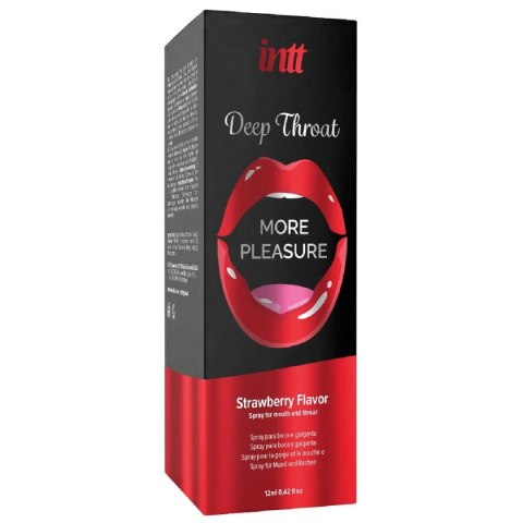 Spray do seksu oralnego Deep Throat Strawberry 12ml intt