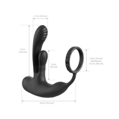 Masażer prostaty Ass-Gasm IntiMotion Black Anal Fantasy Elite