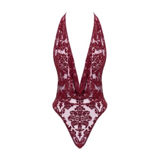 Body F386 Kink Royal cascade bodysuit M Noir Handmade