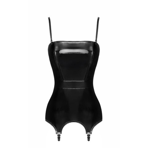 Gorset F381 Dominae Venom PVC corset-belt L Noir Handmade