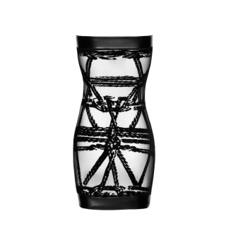 Sukienka F359 Bondesque Off-shoulder mini dress L Noir Handmade