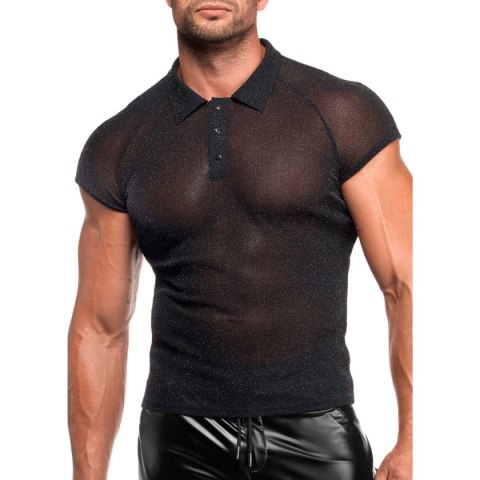 Koszulka polo H082 Onyx veil polo XL Noir Handmade