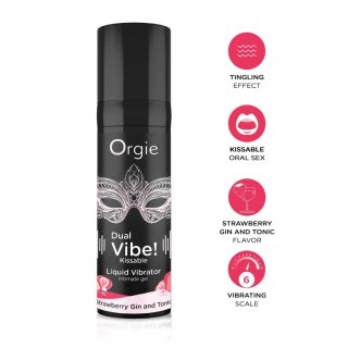 Orgie Dual Vibe! Strawberry Gin & Tonic - żel mrowiący 15 ml