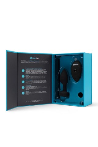 Wibrujący korek analny b-Vibe Vibrating Jewel Plug M/L Black