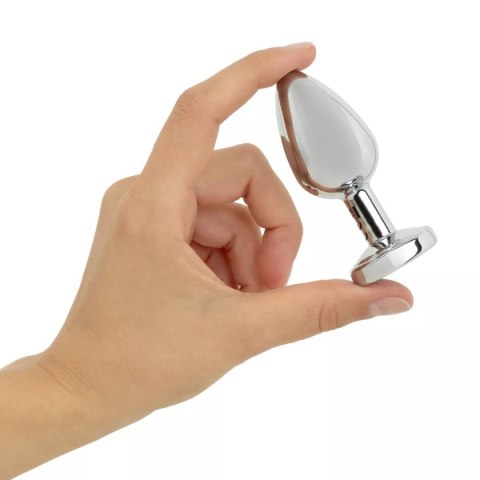 Korek analny z oświetleniem Butt Plug Silver LED Medium Easytoys
