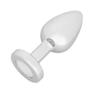 Korek analny z oświetleniem Butt Plug Silver LED Small Easytoys