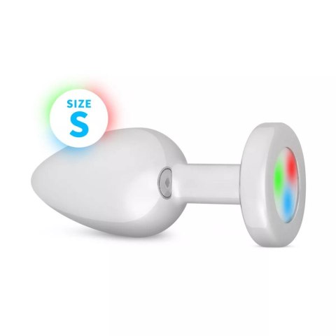 Korek analny z oświetleniem Butt Plug Silver LED Small Easytoys